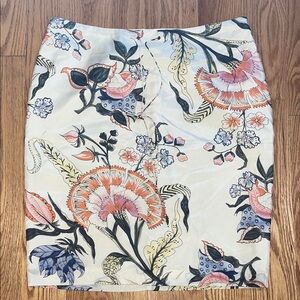 Ralph Lauren Silk Floral Pencil Skirt